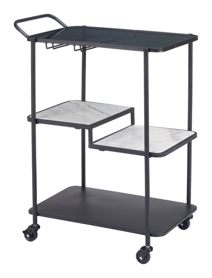 Constanza Bar Cart & Serving Cart - Black