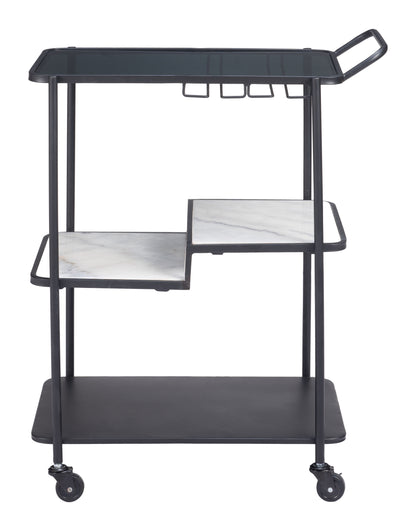 Constanza Bar Cart & Serving Cart - Black