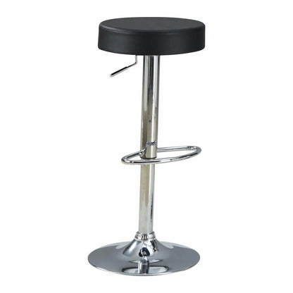 Backless Adjustable Bar Stool Stylish and Elegant - Modern Home Bar Furniture in Black