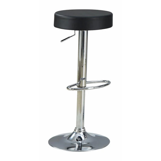 Backless Adjustable Bar Stool Stylish and Elegant  - Modern Home Bar Furniture in Black