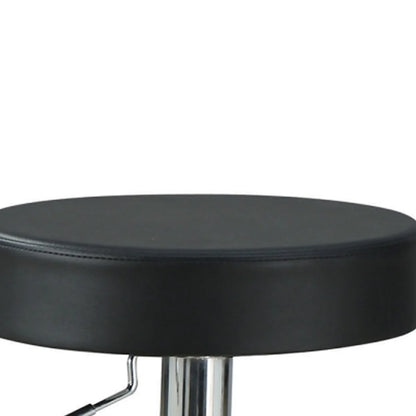 Backless Adjustable Bar Stool Stylish and Elegant - Modern Home Bar Furniture in Black