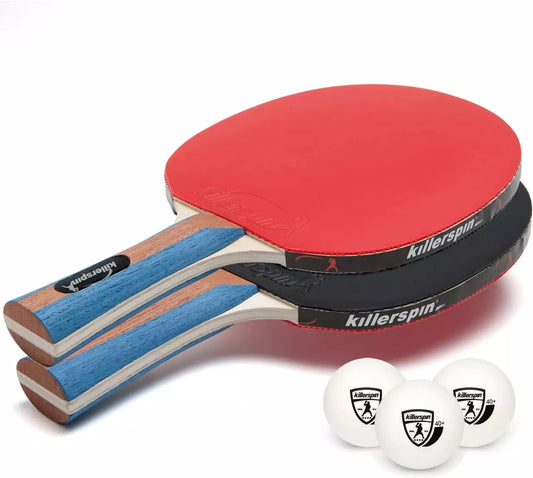 JET SET 2 Killerspin Set of 2 Ping Pong Paddles and 3 Balls Killerspin